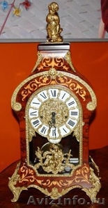 Настольные часы из дерева и позолоченой бронзы. Италия, XIX в. Габариты: 75 х 36 - Изображение #1, Объявление #624432