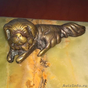 Антикварная чернильница в виде бронзовых собак на подставке из оникса - Изображение #8, Объявление #1486573
