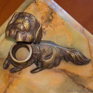 Антикварная чернильница в виде бронзовых собак на подставке из оникса - Изображение #9, Объявление #1486573