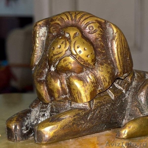 Антикварная чернильница в виде бронзовых собак на подставке из оникса - Изображение #10, Объявление #1486573