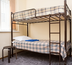 Двухъярусные кровати Новые на металлокаркасе для хостелов, гостиниц, рабочих - Изображение #3, Объявление #1612033
